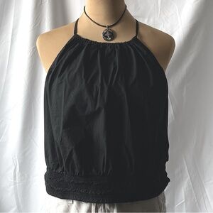 A New Day Black Halter Neck Top Size XXL